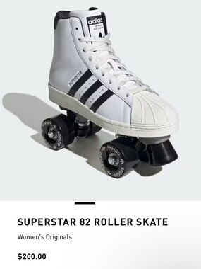 adidas White & Black Superstar 82 Skate Sneakers